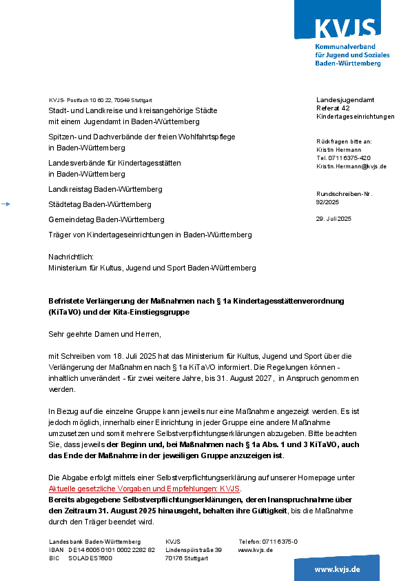 Rundschreiben 92-2025