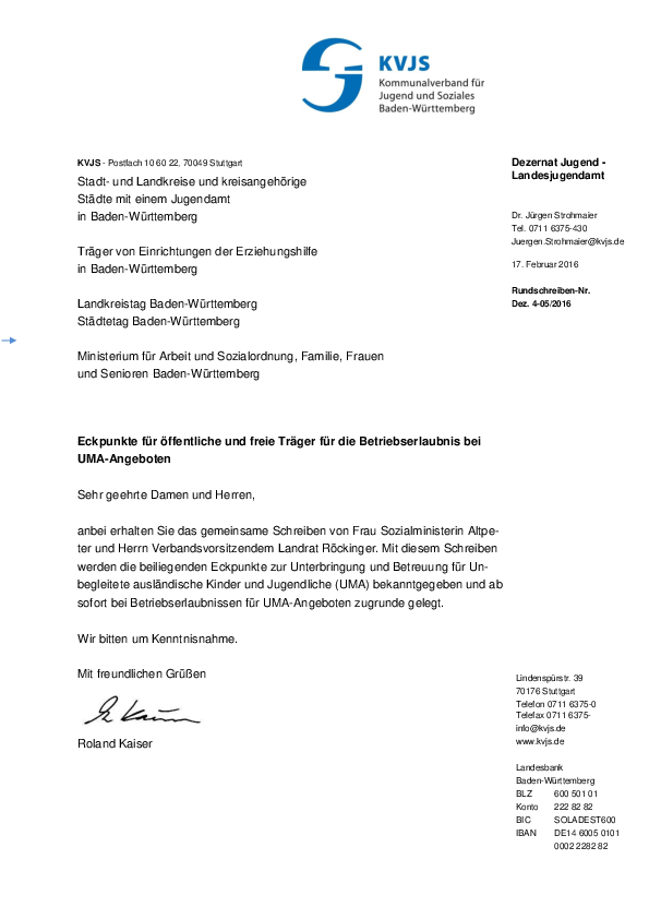 Rundschreiben 05-2016
